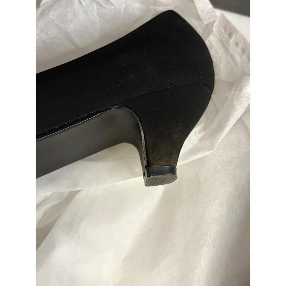 Forever Dana-9 Black Kitten Heel Pumps Round Toe Office Shoes Womens 8